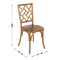 Merrick Lane Mara Solid Wood Dining Chair with Stackable Design, Ornate Seat Back Accenting, and Elegant Finish